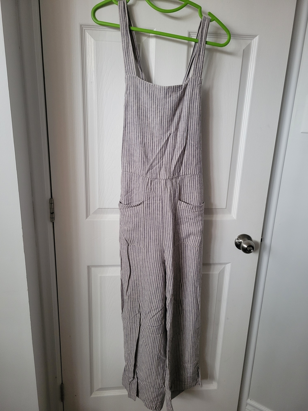 Free People Blue & White Striped Jumpsuit